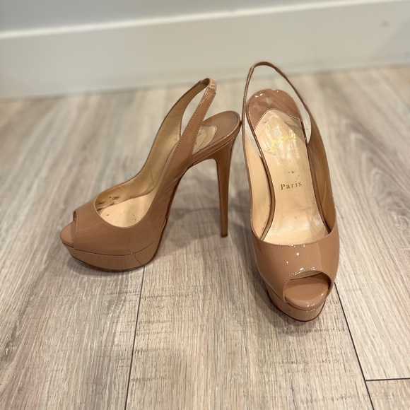 peep toe lady peep sling 150 patent calf